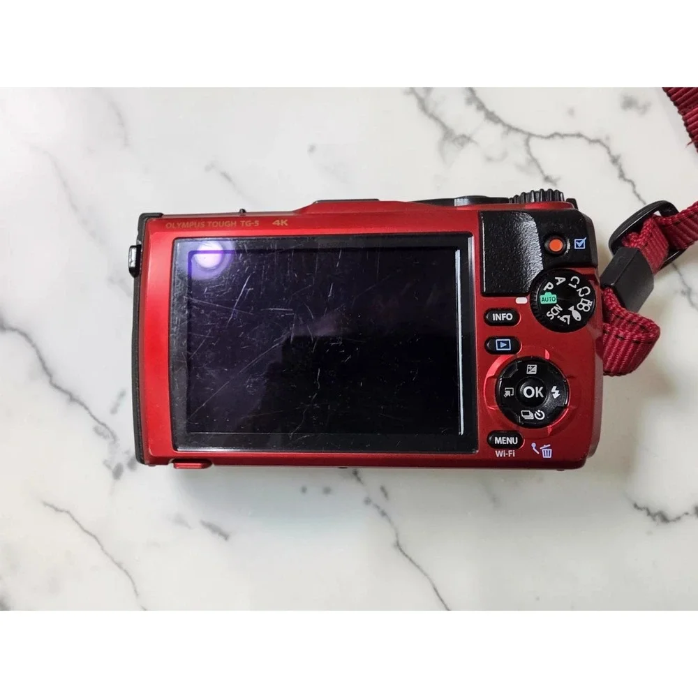 Olympus Tough TG-5 Red Digital Camera 4K WiFi GPS Waterproof Shockproof f2.0